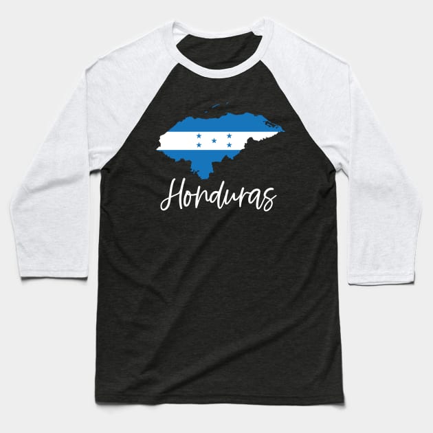 Honduras Flag Central America Copan Latina Camisa Catracho Baseball T-Shirt by Shirtsurf